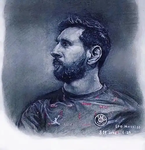 这个球星我绘里奥梅西