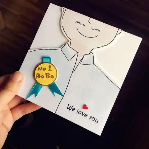 来源好看视频-父亲节的手工贺卡一次学会两款送给爸爸一年级立体盖鬃