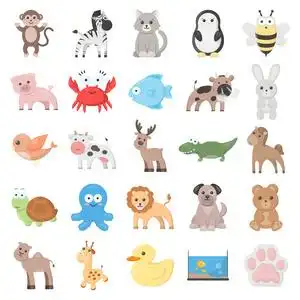 25 动物卡通图标设置为 web照片