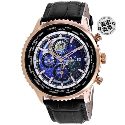 seapro 男士子午线世界计时器 gmt 蓝色表盘手表 - 蓝色 【美国奥