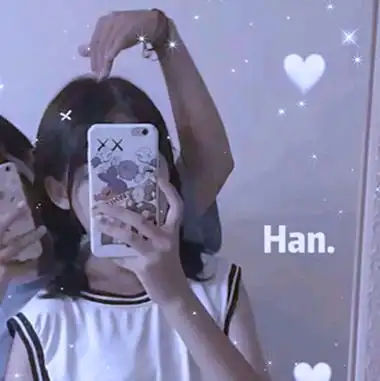 仙气手机挡脸闺密头像