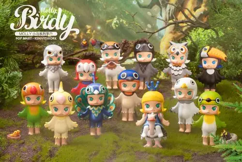 molly小鸟鸟人茉莉泡泡马特popmart盲盒大咀鸵鸟潮玩盲盒