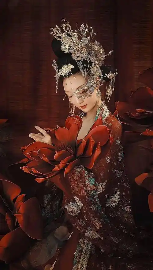 超好看的古风红衣小姐姐