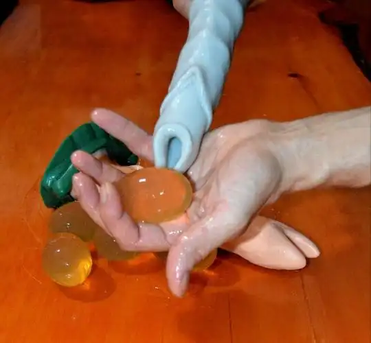 ovipositor产卵器,明胶"卵"推入体内,融化出来  显示全部