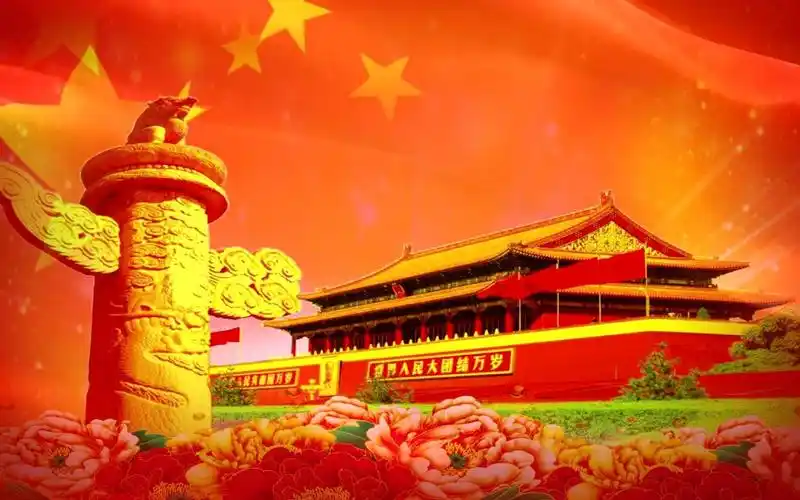 不忘初心 爱国红歌演唱舞蹈 led大屏幕舞台背景高清视频背景素材