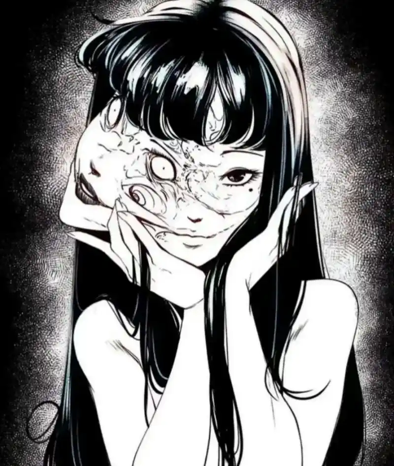 川上富江.#川上富江 #伊藤润二  #手绘 #针管画#对比构 - 抖音