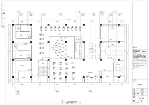 健身会所施工图|空间|室内设计|天斐效果图刘杉杉 - 原创作品 - 站酷