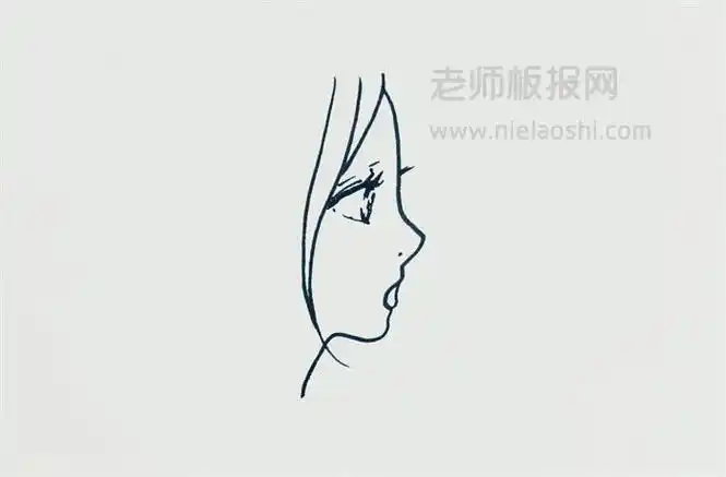 女生侧脸简笔画图片 侧脸怎么画的