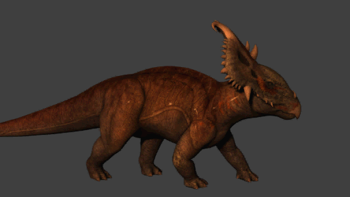 厚鼻龙有绑定动画三角龙类