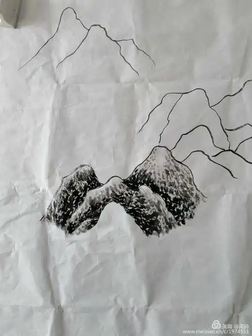 跟严老师学国画——山水画法(米点皴)