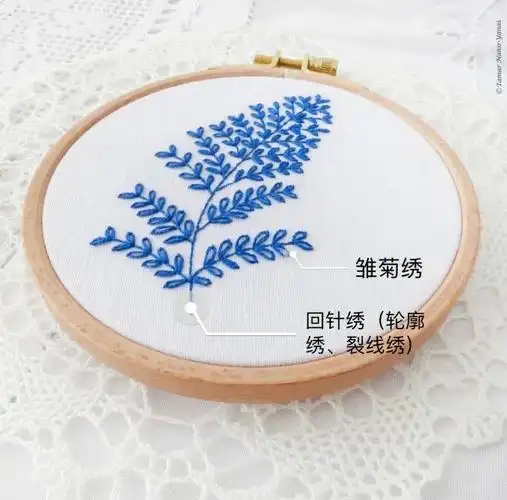 单色绣线刺绣作品分享