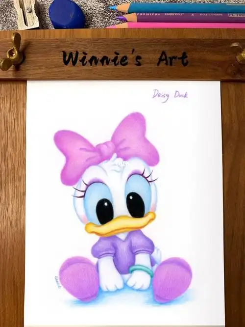 【手绘彩铅迪士尼】黛丝/附线稿