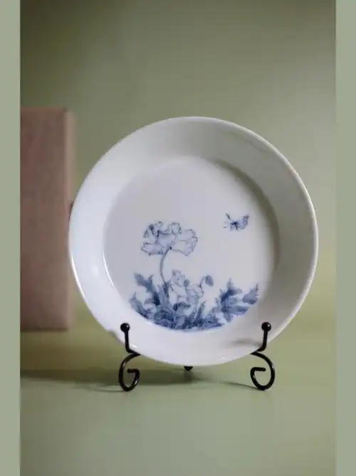 画画  #釉下五彩  #手作陶瓷  #手绘  #青花  #壶承