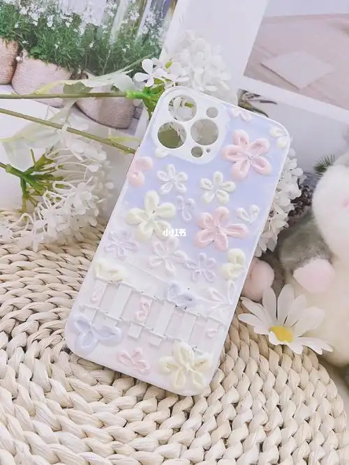 手绘花奶油胶手机壳
