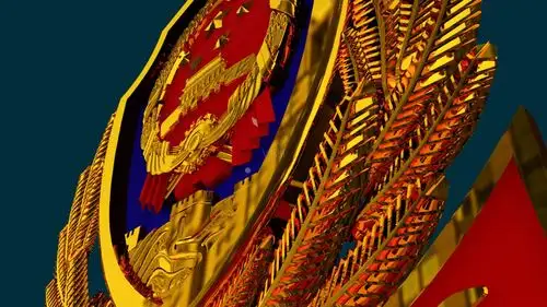 (带通道)警徽徽章法制宣传栏目素材