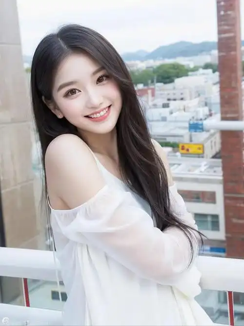 美女优雅女神降临白色连衣裙长筒袜甜美笑容散发迷人魅力