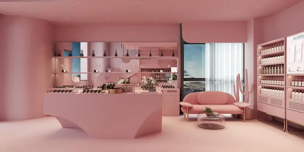 圆哒哒美妆店设计-杭州象内创意设计机构