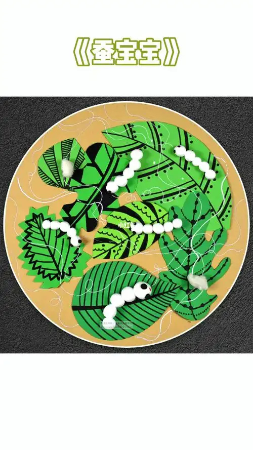 儿童画教程《可爱的蚕宝宝》简单的线描_儿童画_教程_线描_创意美术