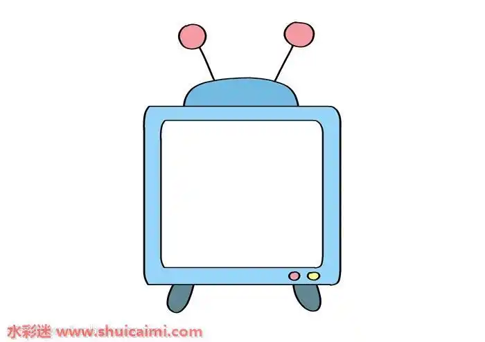 电视怎么画电视简笔画简单又漂亮彩色