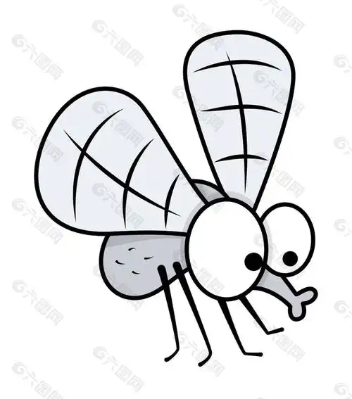 蚊子的万圣节卡通矢量图