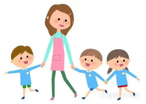 幼儿园的孩子,幼儿园的孩子老师插画-正版商用图片0xmz3c-摄图新视界