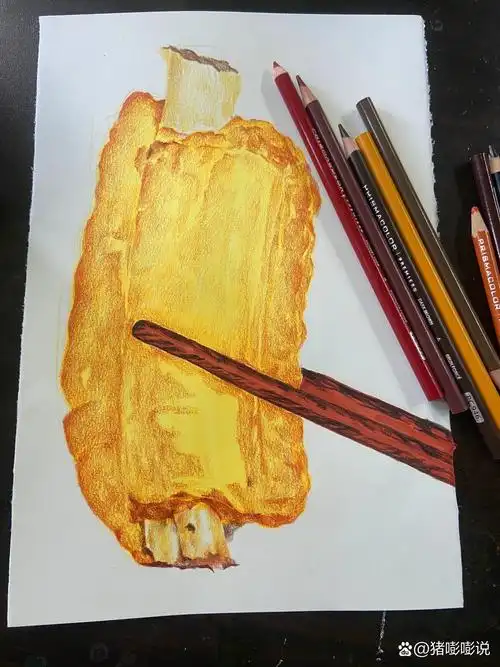 彩铅美食～排骨