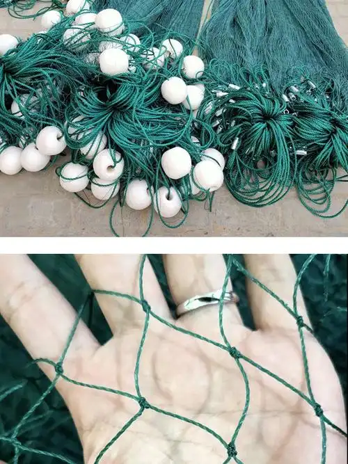 拉网渔网鱼塘拉鱼网加粗12股线3指拉网捕渔网拖鱼网托网隔网捕鱼抓