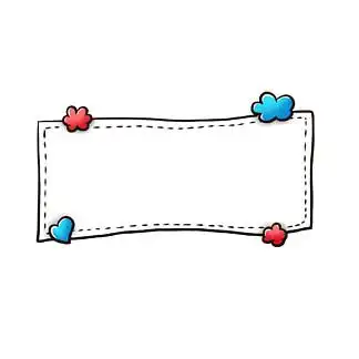 手绘小清新矩 i>形 /i>标题 i>框 /i>