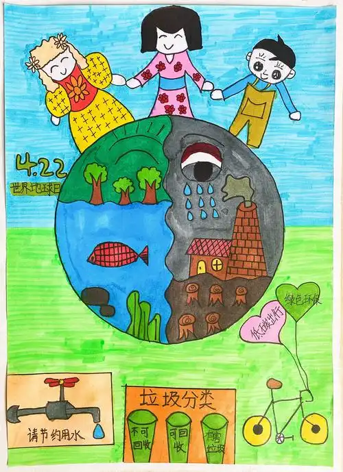 世界地球日,我们在行动|八一学校"世界地球日绘画大赛"作品集