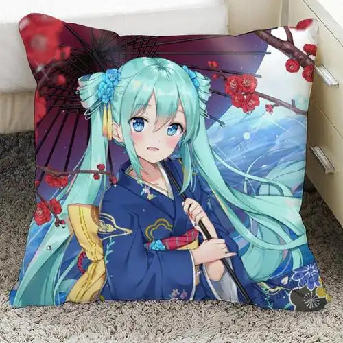 初音抱枕初音抱枕初音未来周边二次元动漫枕头靠垫抱枕来图定制礼物a