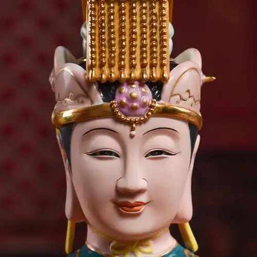 戴玉堂陶瓷金母元君西14吋王母娘娘西灵圣母像神像供奉家用摆件