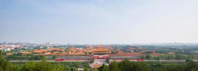 景山俯视北京故宫紫禁城全景