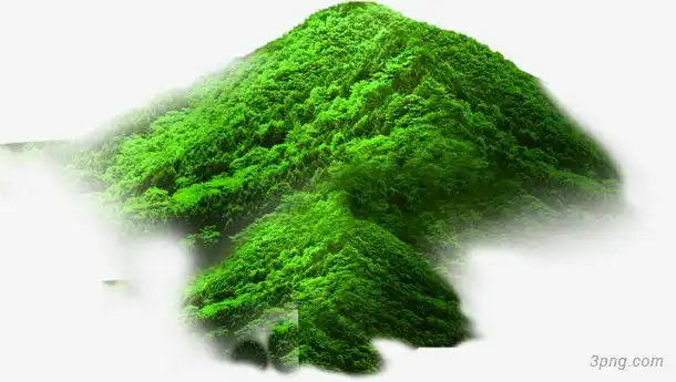 绿树场景高山美景png素材透明免抠图片-动植人物