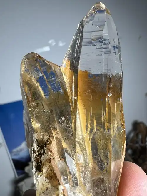 天然尼泊尔黄金喜马水晶原石