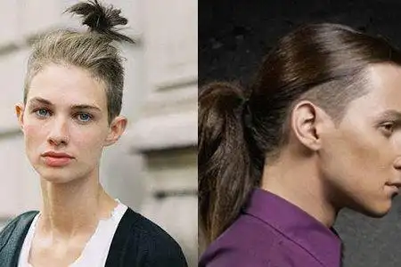 男生长发扎辫子发型尽量扎在高一点的位置