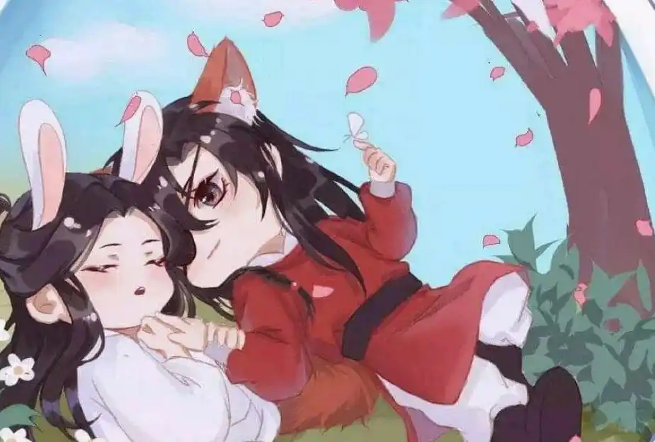 q版的花城和谢怜,每一组都很可爱!