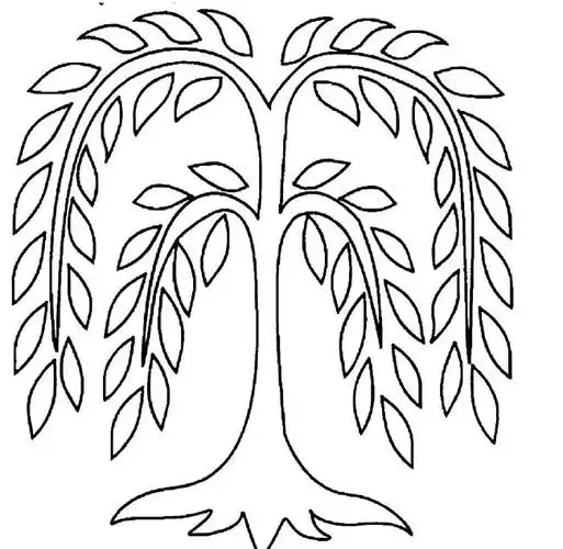 柳树简笔画图片