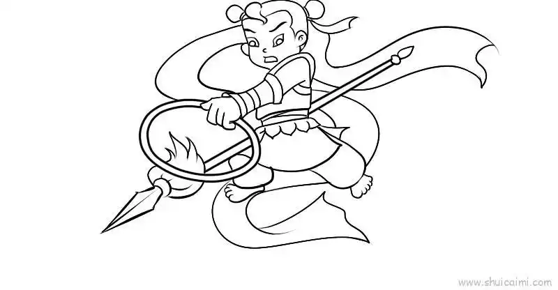 哪吒儿童画怎么画 哪吒简笔画画法