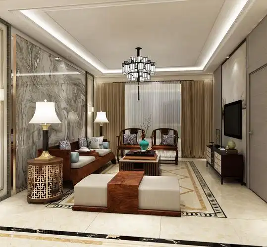 简约中式三居装修卧室效果图