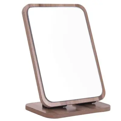 镜子创意宿舍高清随身化妆镜折叠简约书桌公主镜大号无框台式方镜_帮