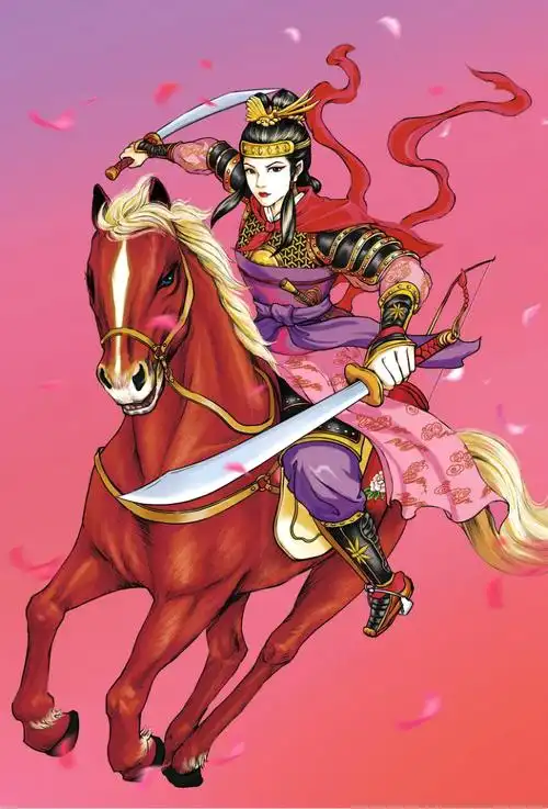 水浒传角色英姿飒爽女将扈三娘