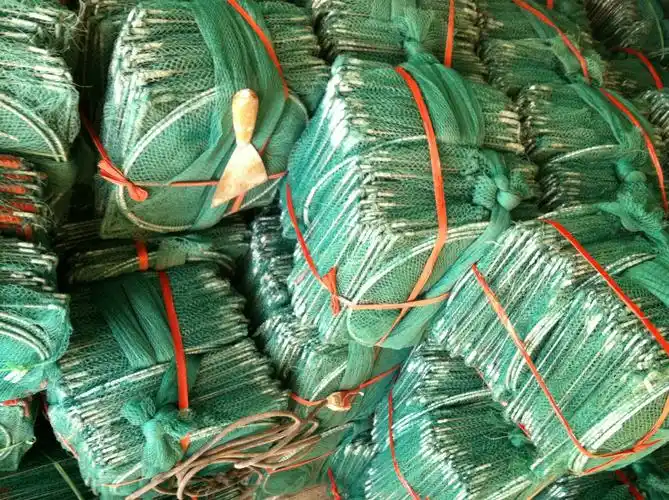 厂家直销-41节绿布大框架地笼批发