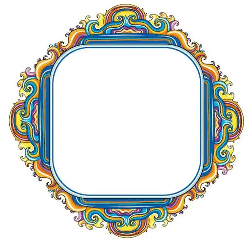 一个矢量风格花纹相框 ps简单花纹相框素材
