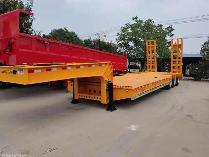 工程机械 挖掘机运输半挂车 轻型低平板半挂车二手挂车 价格优惠