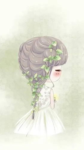 唯美 意境 插画 女生头像 高清壁纸  卡通壁纸 人物 森系  清新