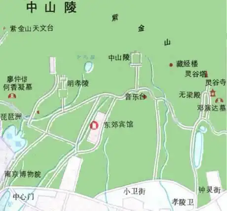 中山陵导游图