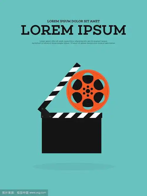 电影胶片和胶片的复古海报