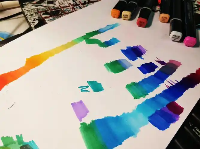 马克笔怎么画渐变星空图解马克笔的渐变画法