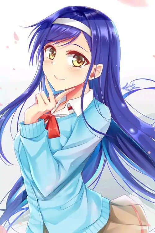 动漫里的蓝发少女,如果真爱有颜色,那么肯定是蓝色!