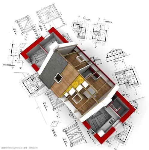 3d建筑物与平面图图片